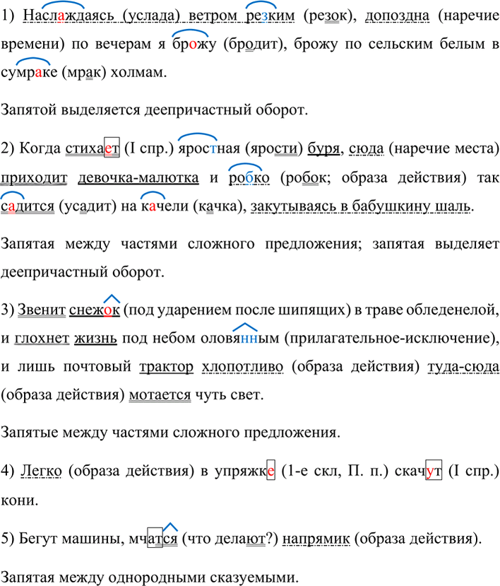 Иллюстрация к решению «ГДЗ по Русскому языку 7 Класс Номер 219 Разумовская, Львова — Подробные Ответы», 3